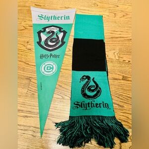 NEW Chicago Fire FC CFFC x Slytherin Harry Potter Scarf +Pennant Set Green Black